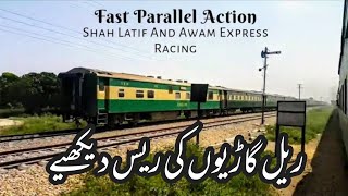Fast Parallel Action: Two Trains Of Pakrail Racing After Hyderabad Junction