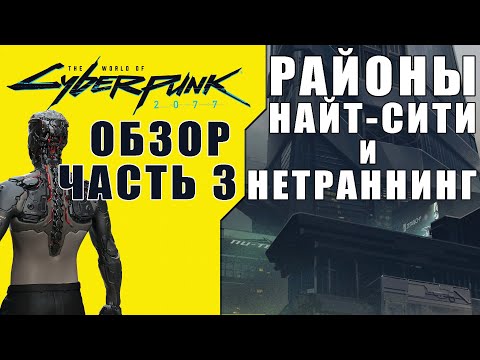 Обзор The World of Cyberpunk 2077 [Часть 3] Нетраннинг + Районы Найт-Сити