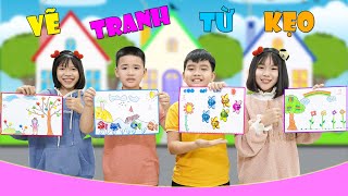 Sáng Tạo Vẽ Tranh Từ Kẹo | Họa Sĩ Nhí Đại Chiến ♥ Min Min TV Minh Khoa