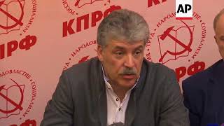 Russia's Communist Party Candidate Says Election “unfair” Russia's Communist Party Candidate Says Election “unfair”