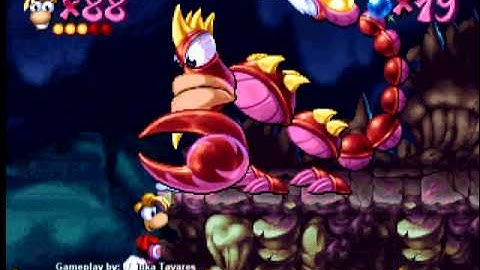 Rayman 1 (PC/MS-DOS) - The Caves of Skops - Mr. Skops