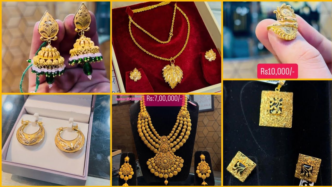 Bridal Gold Jewellery 😍 || Gold Necklace Set 💫 || Gold Jhumka Designs 🍁 || Gold Rings 💍