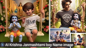 AI Krishna Janmashtami boy Name image | AI image video editing | #bing #video #ai #image #aiimage