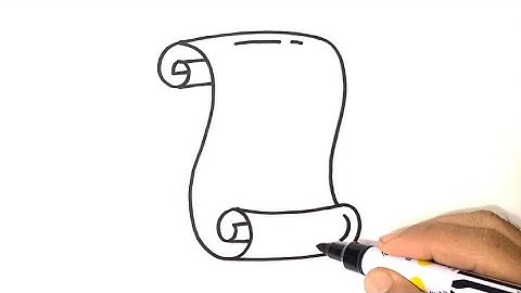 How to Draw a Scroll Paper Easy Step by Step for beginners