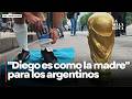 Aficionado argentino revive a Maradona en las calles de México