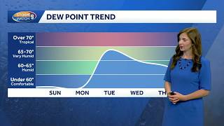 Video: Low humidity & partly cloudy Sunday