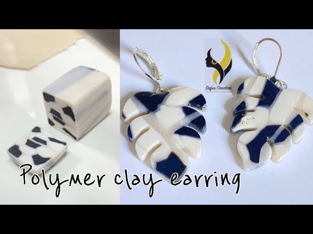 Polymer Clay Tutorial 66: Black and White Clay Earrings 