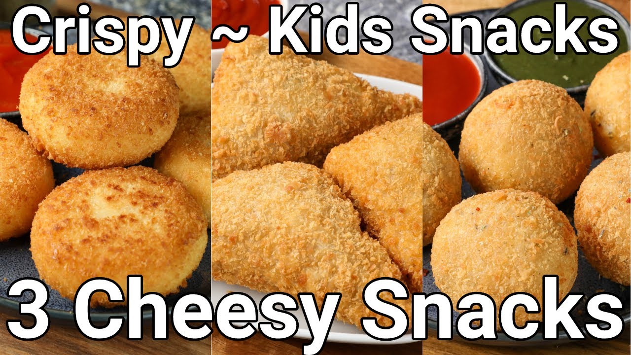 3 Must Try Cheese Stuffed Tea Time Snack Recipes | 3 Amazing Cheese Party Starters or Appetizers | Hebbar | Hebbars Kitchen