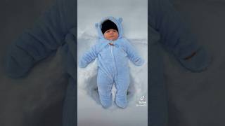 First Snow Angel ❄️#baby #snowangel #babyboy