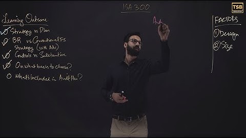 CA CFAP 6 - Online Lecture of ISA 300 - Business Risk vs FS Approach | Hasnain R. Badami