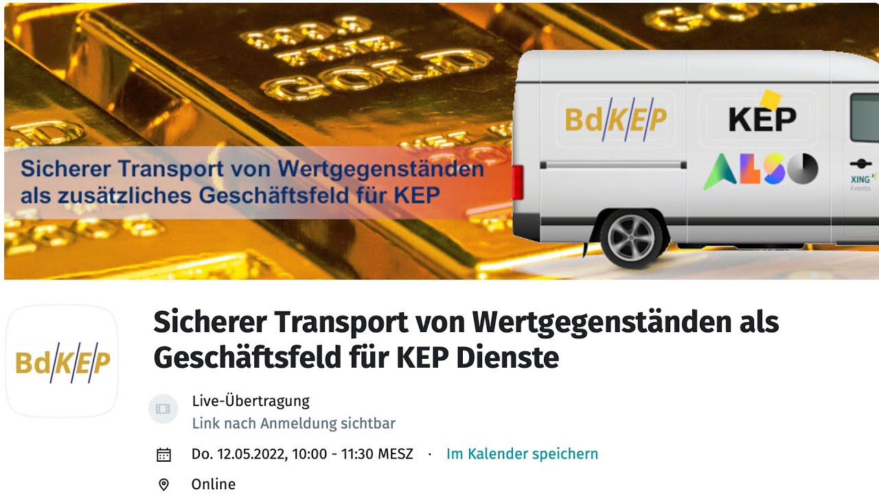 Sicherer Transport von Wertgegenständen als Geschäftsfeld für KEP Dienste