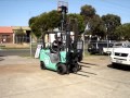 Forklift mitsubishi fg18 with 37m clear view mast and side shift