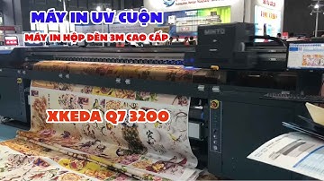 Máy in tranh 3d cao cấp kết hợp in Hộp Đèn 3M Cao Cấp | Máy in UV cuộn 3m2 Xkeda