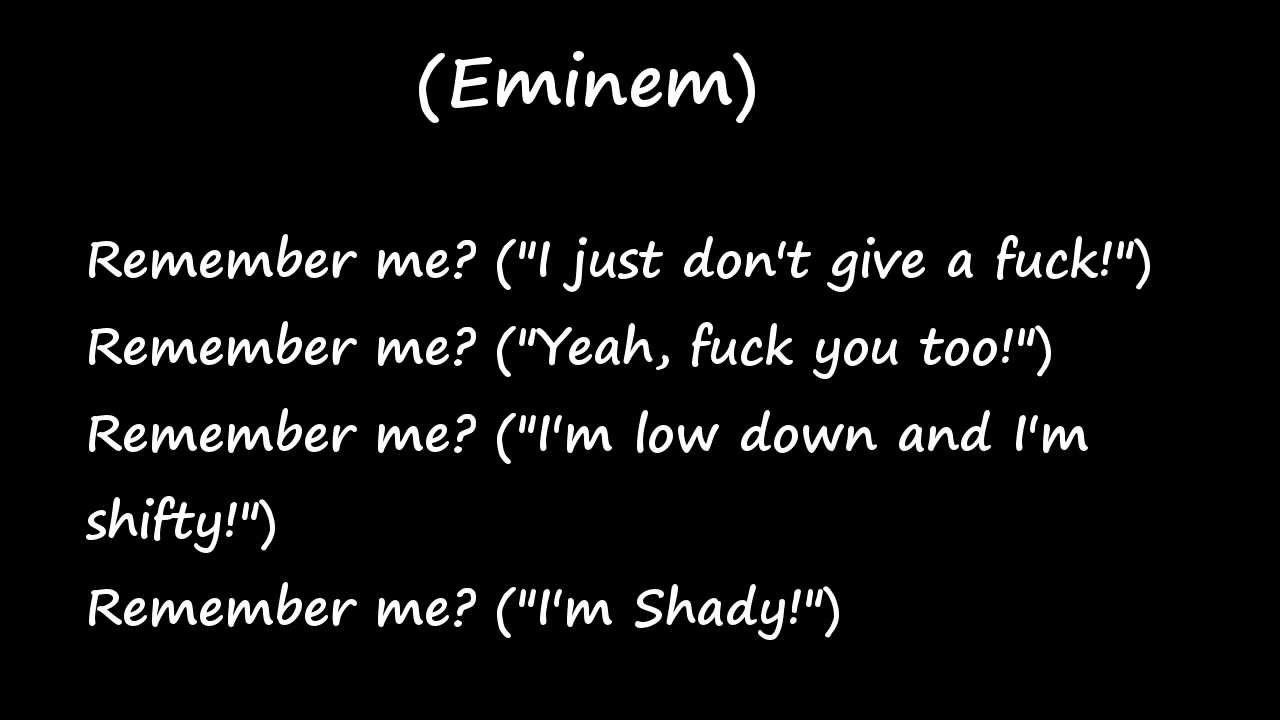 Eminem - Just Don't Give A Fuck Lyrics