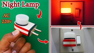 How To Make Night Lamp At Home | Homemade Night Lamp AC 220V | Mini Night LED Lamp | Night Lamp DIY