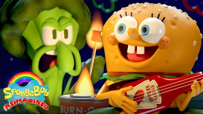 SpongeBob Uses His Imagination 🌈 Idiot Box Full Scene