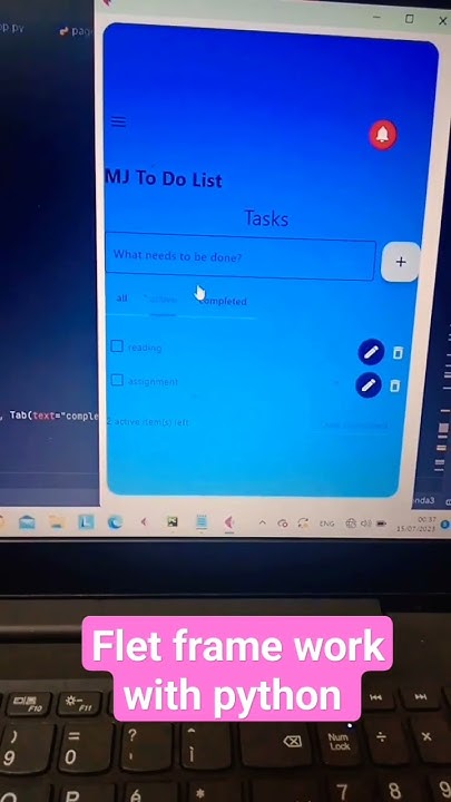 Flet frame work with python simple Android to do list app. #python # ...