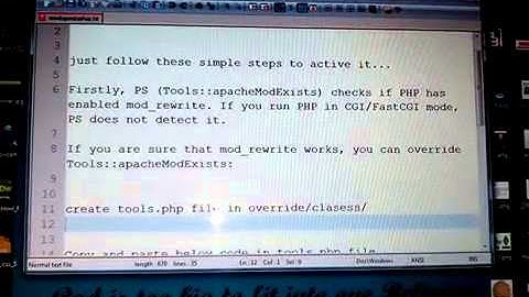 URL rewriting (mod_rewrite) is not active on your server  prestashop