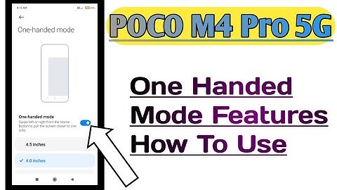 POCO M4 Pro 5G || How To Use One Handed Mode Features Display Settings