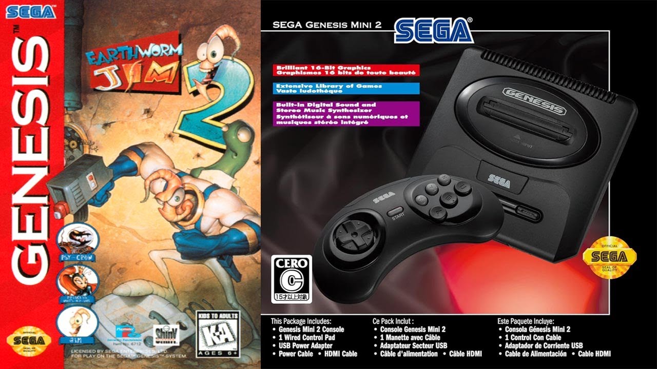 MD】【アースワームジム2(EARTHWORM JIM 2)】SEGA Genesis Mini 2 