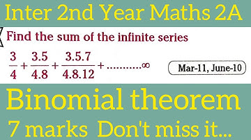 Problem on Binomial theorem||Inter 2nd Year Maths 2A in telugu@maths naresh eclass