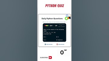 Python Coding Challenge Day - 89 | What is the output of the following Python Code?  #python #quiz