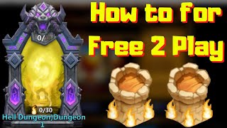 How to 3 Flame New Hell Dungeon for Free 2 Play | Hurry! It's a Glitch | Castle Clash