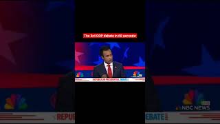 The 3rd GOP debate in 60 seconds #gopdebate #republicandebate #presidentialdebate #2024election