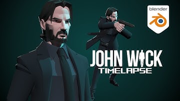 Blender character modeling timelapse - John Wick