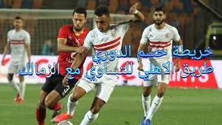 خريطه حسم الدوري المصري#طريق_الاهلي_للتساوي_مع_الزمالك