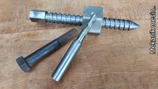 Simple way to harden iron | How to make a lathe tools from an old bolt