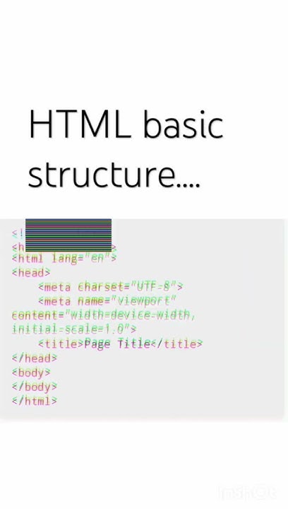 HTML basic structure........#html #code #codingvideos #programming # ...