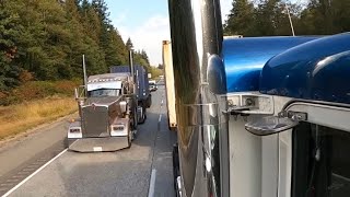 Kenworth w900 Cruising with Peterbilt 389 | Loud CAT 6NZ Straight Pipe with Stage 1 Turbo