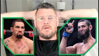 Michael Bisping reaction to Dana White announcing Khamzat Chimaev vs Robert Whittaker