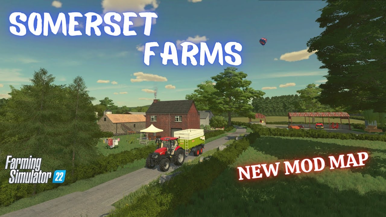 "SOMERSET FARMS" FS22 Map Tour/Review | New Mod Map | Farming Simulator 22 | PS5