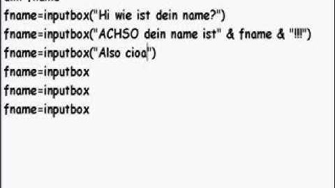 Vbs programmieren lernen part 1/2