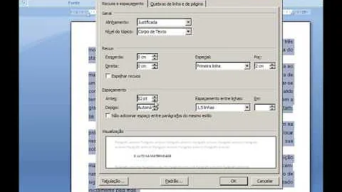 Como colocar margens direita e inferior 2cm esquerda é superior 3cm?