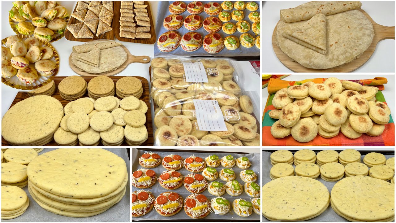 تحضيرات رمضان 2025💪الاكتر طلبا وقفي نهاروارتاحي شهر كامل/بيتزا بكميات كتيرة/ميني بطبوط/خبز الطورطيلا