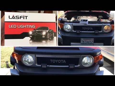 How to Install LED Headlight FJ Cruiser from Lasfit How to replace stock bulb with H4 LED LC6 9003