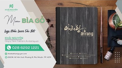 [Khải Nguyên] Menu bìa gỗ, Menu gỗ khắc laser cao cấp