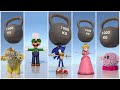 Bowser luigi sonic super mario kirby and more vs 1000kg
