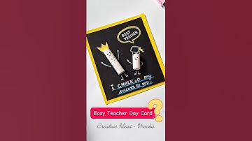 Happy teachers day card ❤️  easy diy card idea / Last minute teachers day card making at home