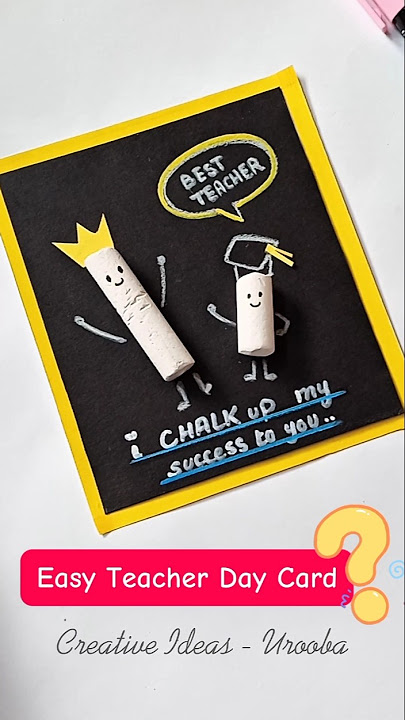 Happy teachers day card ❤️  easy diy card idea / Last minute teachers day card making at home