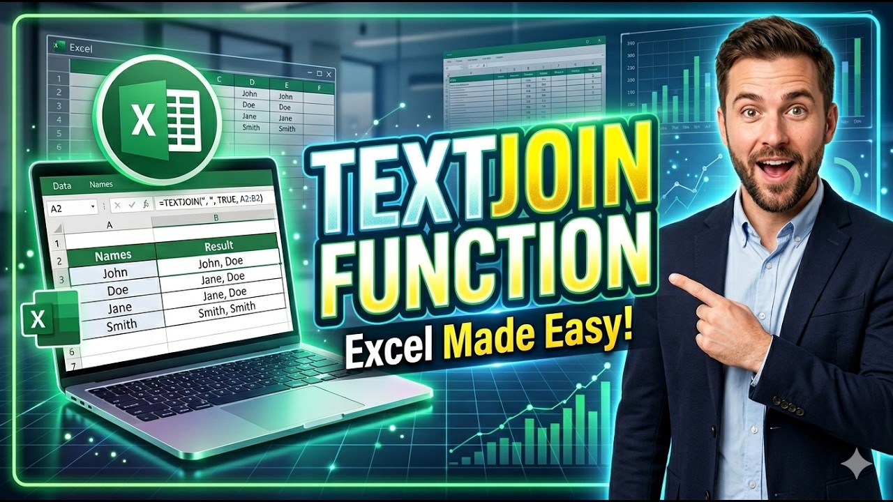 TEXTJOIN in Excel Explained | Beginner to Advanced | TextJoin in Excel ...