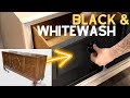 WHITEWASHING FURNITURE // Coal Black Fusion Mineral Paint- Stunning Vintage Furniture Flip