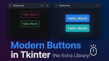 Tkinter Outline Border Button with Mouse Hover Effect (Python GUI Tutorial)