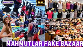 Alanya Mahmutlar Bazaar ! Alanya Fake Market ! Mahmutlar Food Bazaar ! Turkish Bazaar 2024 4K 60FPS