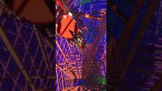 CoasterHouse RED chase #planetcoaster2 #amusementpark #fun #gaming #rollercoaster #fyp #wood #ride