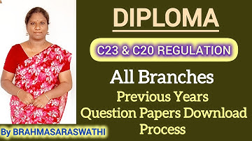 All Branches previous years Question papers Download Simple Process | DIPLOMA C23 & C20 REGULATION