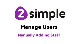 Manually adding Staff